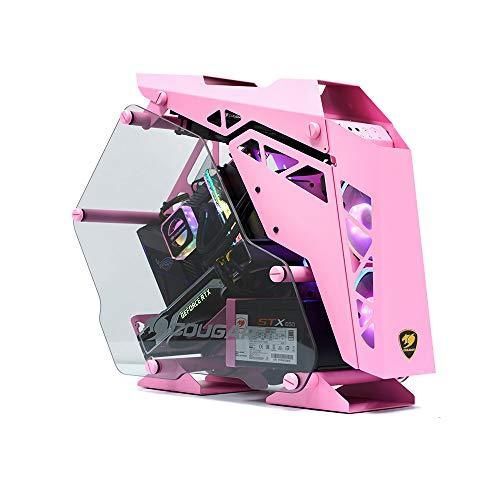 Cougar Gaming Boîtiers PC BOITIER PC Gaming Mini Conquer Aluminium + Verre TREMPE Rose, 385LMV0.0003
