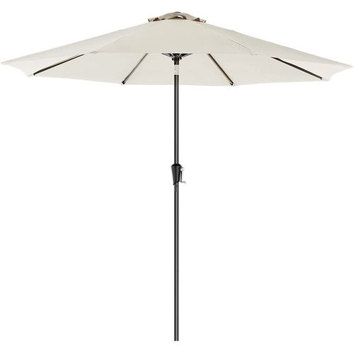 Parasol De Jardin Ombrelle Protection Toile Polyester Octogonale Inclinable Manivelle Balcon Terrasse Piscine Plage Sans Socle Beige 300 Cm Beige Helloshop26 12_0000797