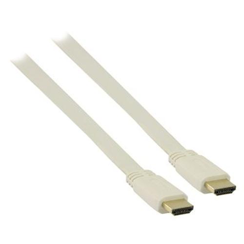 Cable HDMI HIGH SPEED + ETHERNET M/M 3M Plat 4K 3D White