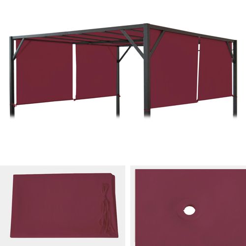 Toile De Rechange Pour Toit De Pergola Baia 4x4m   Bordeaux