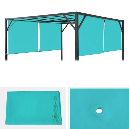 Toile De Rechange Pour Toit De Pergola Baia 4x4m   Turquoise