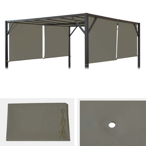 Toile De Rechange Pour Toit De Pergola Baia 4x4m   Taupe