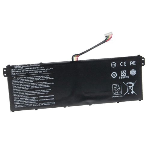 vhbw Batterie compatible avec Acer Aspire E5-721, E5-731, E5-771, E5-771G, ES1-111-C1ZM ordinateur portable Notebook (3500mAh, 11,4V, Li-polymère)