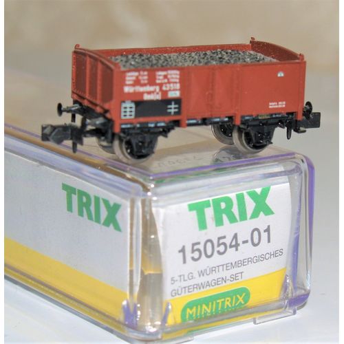 N Trix 15054 - 01 Wagons De Fret-Trix