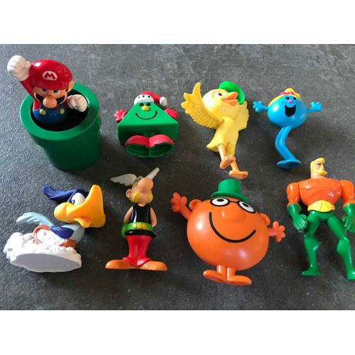 Lot De 8 Figurines Mac Donalds ( Mario, Monsieur Madame, Asterix..)