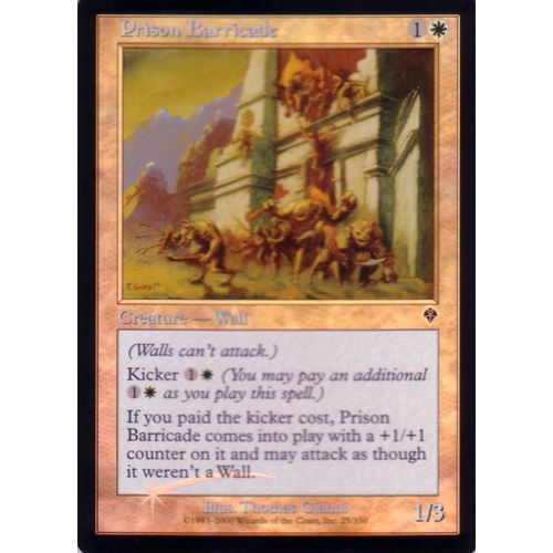 Prison Barricade (Mur D'enceinte De La Prison) - Magic - Foil- Invasion Vo - C - 25/350