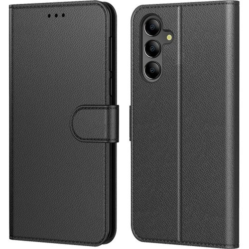 Coque Pour Samsung Galaxy A55 5g, Coque Samsung A55 5g,Etui Protection Housse Premium En Cuir Pu, Emplacements Cartes , Pochette Flip Case Pour Book Noir, Samsung A55 5g