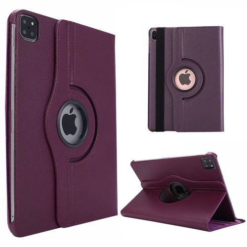 Housse Nouvel Apple Ipad Pro 12,9 M1 2021 4g/Lte / 5g Violette - Etui Coque Violet De Protection 360 Degrés Tablette New Ipad Pro 5 12.9 Pouces 2021 - Accessoires Pochette Xeptio !