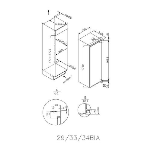 Réfrigérateur 1 porte encastrable HAIER HLE172