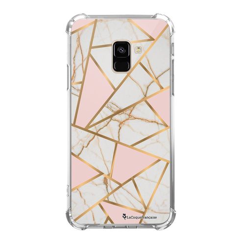 Coque Samsung Galaxy A8 2018 Anti-Choc Souple Angles Renforcés Transparente Marbre Rose La Coque Francaise.