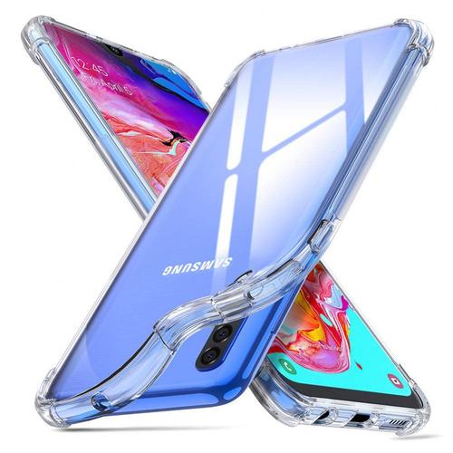 Coque Samsung Galaxy A70 Anti-Chocs Avec Bords Renforcés En Silicone Transparente