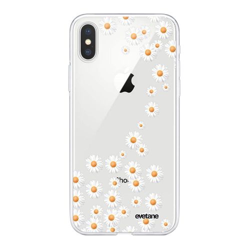 Coque Iphone Xs Max Silicone Transparente Marguerite Ultra Resistant Protection Housse Motif Ecriture Tendance Evetane