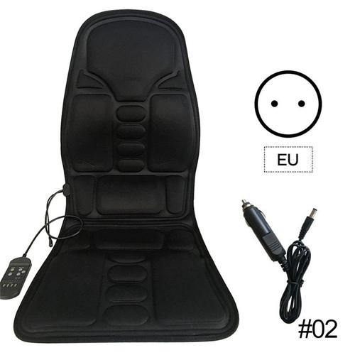 Couleur Eu Plug Fauteuil Électrique De Massage Vibrant Pour Le Dos Et Le Cou, Siège De Voiture, Chauffant Et Relaxant