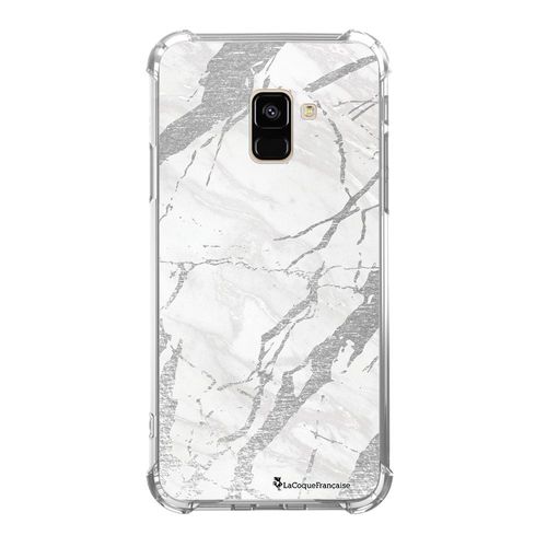 Coque Samsung Galaxy A8 2018 Anti-Choc Souple Angles Renforcés Transparente Marbre Gris La Coque Francaise.