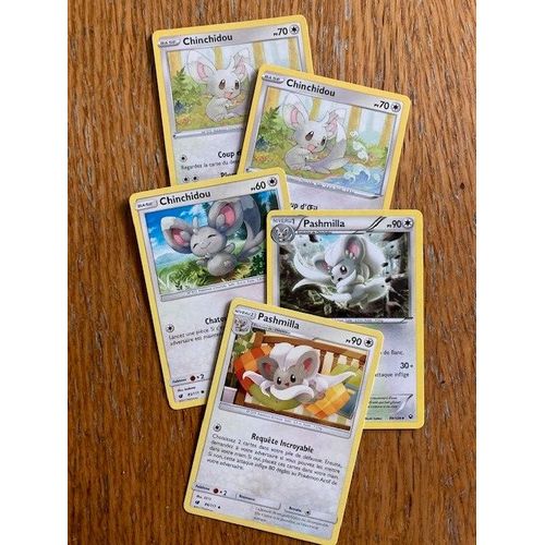 (369) 3x Chinchidou + 2x Pashmilla (Pokemon)