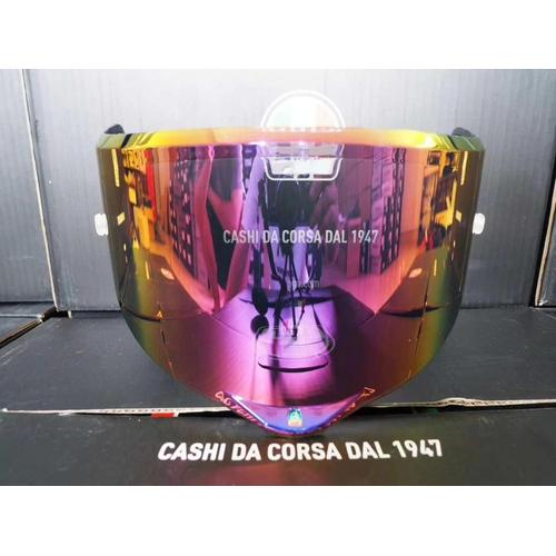 Casque moto anti buée Anti UV PC visière lentille modèle pour A G pista  casque intégral visière lentille miroir - Type pinkgold