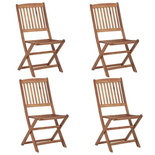 Vidaxl Chaises Pliables D'extérieur 4 Pcs Bois D'acacia Solide
