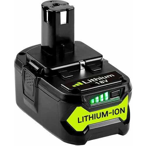 Batterie P108 18V 5.0Ah packs de Batteries de Remplacement Lithium-ion compatible Ryobi One