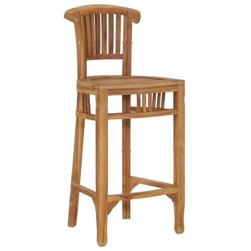 Vidaxl Chaise De Bar Bois De Teck Solide