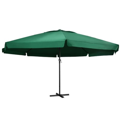 Vidaxl Parasol De Jardin Avec Mât En Aluminium 600 Cm Vert