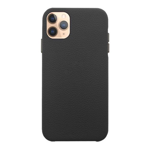 Coque Iphone 11 Pro Max Effet Cuir Grainé Noir