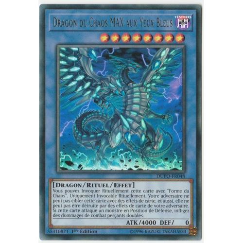 YUGIOH LOT DE 2 Dragon du Chaos Max aux yeux bleus DUPO-FR048