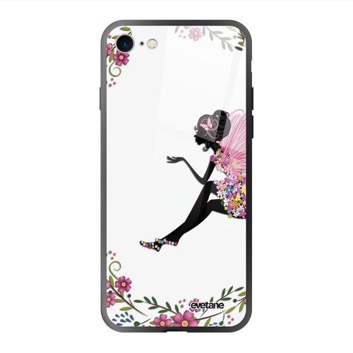 Coque Iphone 7/8/ Iphone Se 2020/ 2022 Coque Soft Touch Glossy Fée Fleurale Design Evetane