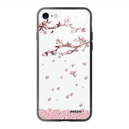 Coque Iphone 7/8/ Iphone Se 2020/ 2022 Coque Soft Touch Glossy Chute De Fleurs Design Evetane