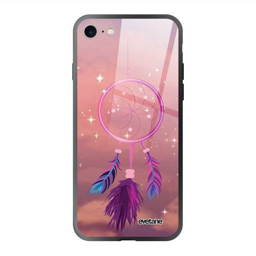 Coque Iphone 7/8/ Iphone Se 2020/ 2022 Coque Soft Touch Glossy Attrape Rêve Rose Design Evetane