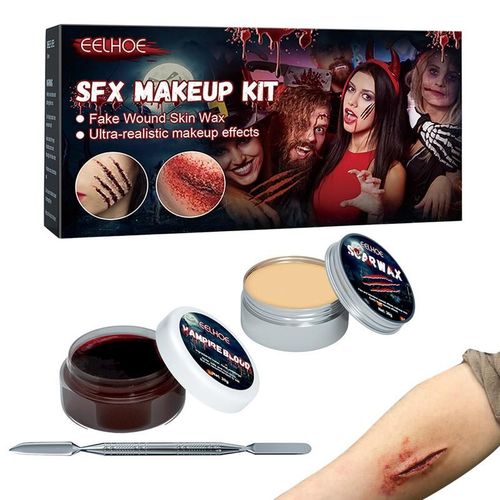 Faux Gel De Sang Sfx Pour Maquillage De Vampire, Peinture De Visage Joker, Kit De Maquillage À Effet Spécial Pour Le Thème D'halloween 