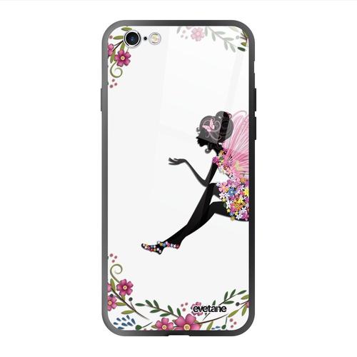 Coque Iphone 6/6s Coque Soft Touch Glossy Fée Fleurale Design Evetane