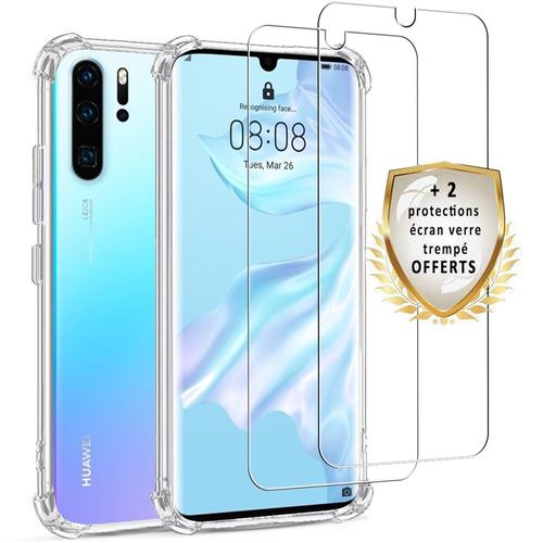 Coque Huawei P30 Pro/ P30 Pro New Edition Antichoc Silicone + 2 Vitres En Verre Trempé Protection Écran - Evetane