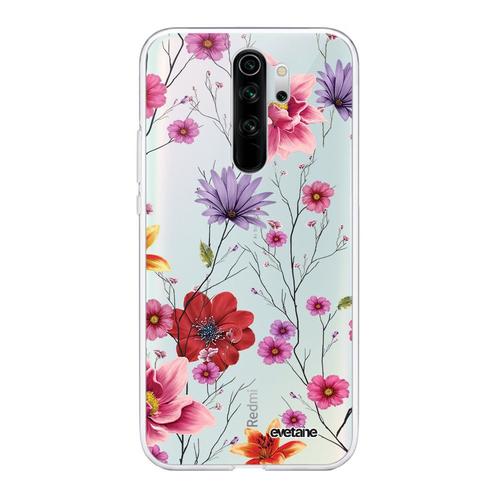 Coque Xiaomi Redmi Note 8 Pro 360 Intégrale Transparente Fleurs Multicolores Tendance Evetane.