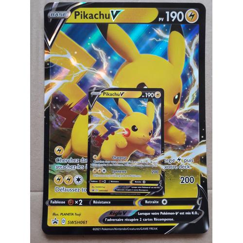 Carte Pokémon Pikachu V Officielle version FR PROMO SWSH061