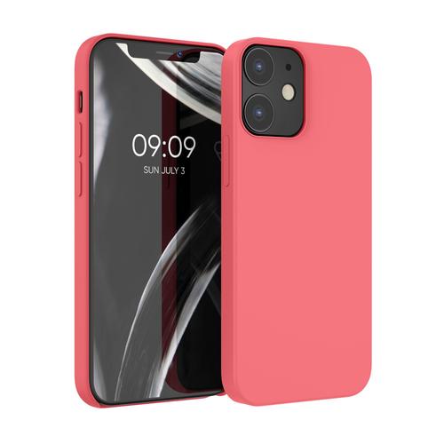 Kwmobile Coque Compatible Avec Apple Iphone 12 / 12 Pro - Coque Étui Silicone - Housse De Téléphone Rose Framboise