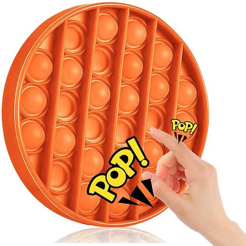 Fidget Toy Push Pop-Bubble - Sensorielle Jouet Silicone Anti-Stress Jouets De Soulagement - Orange