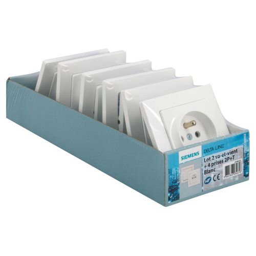 LOT 2 VV + 4 PRISES BLANC Siemens DELTA LINE