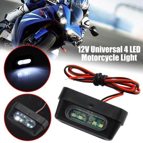 Feu De Plaque D'immatriculation Arrière Universel Led 12v, 1 Pièce, Pour Moto Honda, Kawasaki Et Yamaha