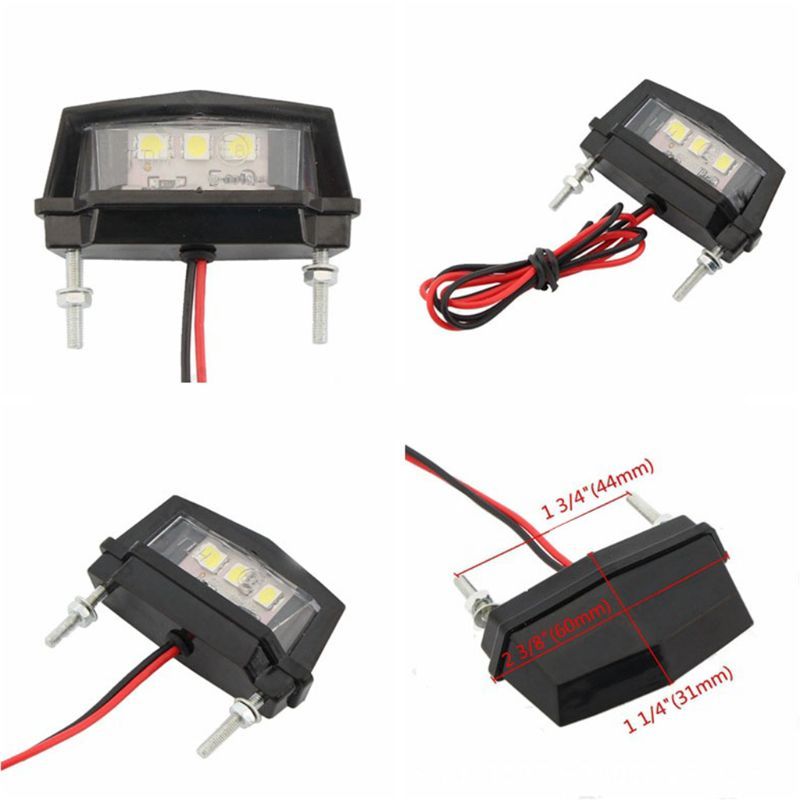 Plaque D'immatriculation De Moto �tanche 12v, �clairage