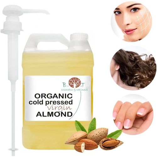 Huile Organique D'amande Douce 5 Litros- Première Pression À Froid - Huile À Barbe, Cils, Ongles, Cheveux - Huile 100% Pure - 5000 Ml 