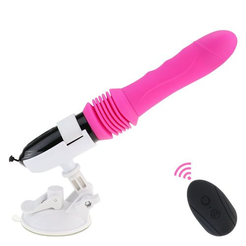 Sex Machine Poussée Gros Gode Vibromasseur Vaginal G Spot Automatique Up Down Masseur Chatte Rétractable Orgasme Rapide Adultes Sex Toys Pour Femmes - Type Rose Red Controller