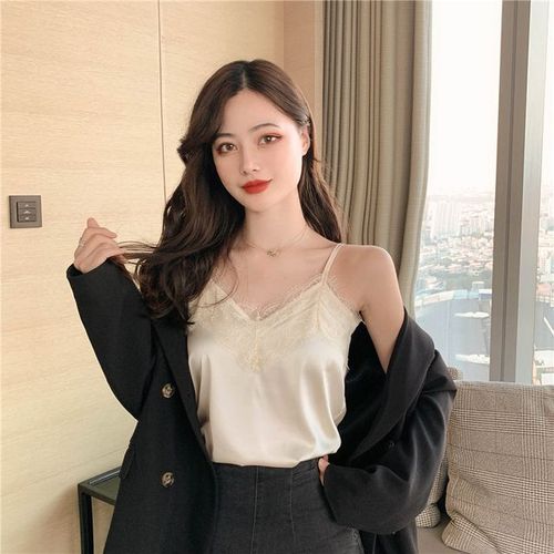 Injtop-Camisole En Dentelle Pour Femme,Haut À Bretelles Spaghetti,Camisole Basique Pour Femme,Haut Précieux Pour Femme,Mode D'été,Y-White,2023