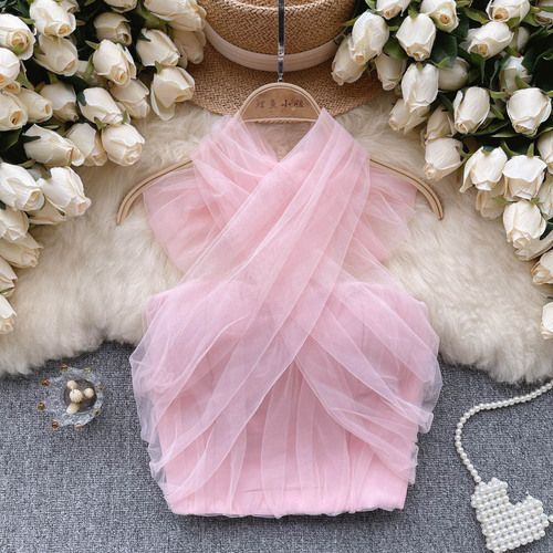 Débardeur En Maille Épissée Pour Femme,Corset En Y Précieux,Épissé