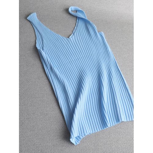 Débardeur Sexy Sans Manches À Col En V Pour Femme,Tricot Blanc,Basique,Chic,Haute Qualité,Été,600