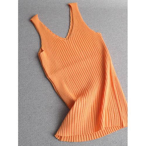 Débardeur Sexy Sans Manches À Col En V Pour Femme,Tricot Blanc,Basique,Chic,Haute Qualité,Été,600