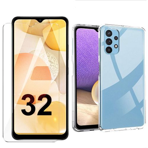 Protection Intégrale 360 Degres Samsung Galaxy A32 5g : Coque Gel De Protection En Tpu Invisible Arrière Transparente Et Protection Écran Classique - Accessoires Pochette Case