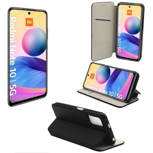 Xiaomi Redmi Note 10 5g Etui Noir Protection Portefeuille À Rabat Avec Porte Cartes - Housse Xiaomi Redmi Note 10 5g Noire Folio Coque Silicone Antichoc Smartphone 2021 - Accessoires Pochette Case