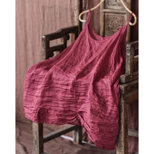 Camisole Ample Pour Femmes,Couleur Unie,Vintage,Bretelles Spaghetti,Été,2023
