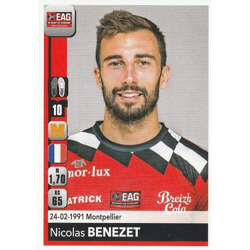 N° 135 - Stickers Image Vignette - Panini - Foot 2018 / 2019 - Nicolas Benezet - Guingamp