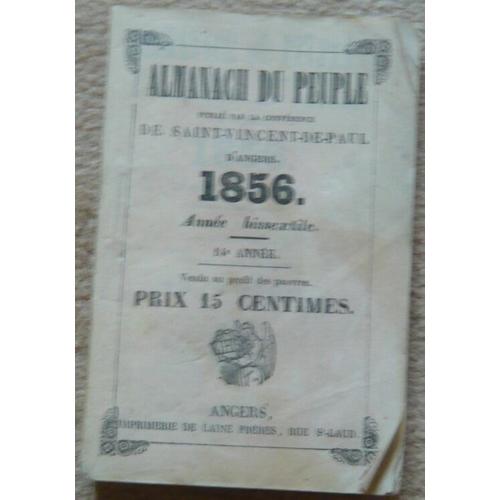 Almanach Du Peuple Publié Par La Conférence De St-Vincent-De-Paul D'angers